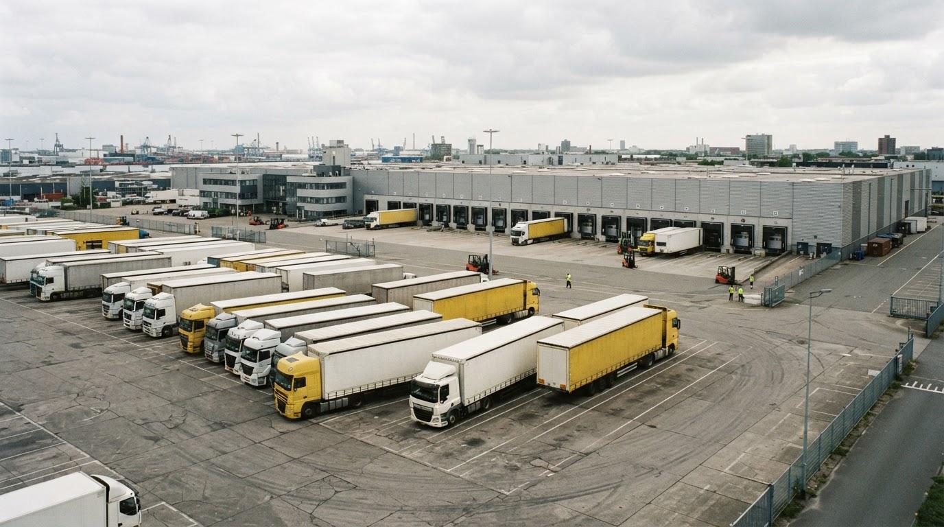 DHL Amsterdam semi-trailers